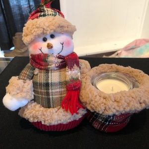 Christmas bear with candle holder